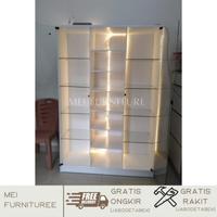 Gambar new Lemari tas kaca led aesthetic Rak model mewah minimalis modern - P160xT200 dari LiLac Pink undefined 5 Tokopedia