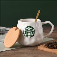 Gambar Cangkir Kopi Susu Desain Starbucks Bahan Keramik Dengan Sendok dari CV KREATIF MULTI RAHAYYU undefined 1 Tokopedia