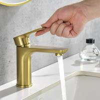 Gambar PTR Kran wastafel Classica Italiano mixer panas dingin elegan brushed GOLD - Tall dari Affir store undefined 4 Tokopedia