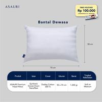 Gambar Bantal Kepala Bulu Angsa Sintesis Asauri - Synthetic Nanofiber Goose Down Pillow Tencel - Improve Sleep Quality Help Insomnia Chiropractic Approved - Bantal Only dari Yusuiiii undefined 1 Tokopedia