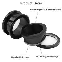 Gambar piercing telinga besi titanium / earplug titanium / pirsing hitam titanium 1mm - 6mm dari KRANJANG dorong undefined 3 Tokopedia