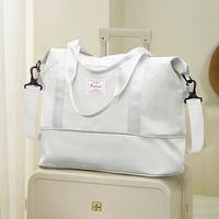Gambar Expandable Travel Duffle Bag for Women Carry On, Weekender Overnight Shoulder Bag,Gym Tote Bag Wet Pocket Delivery Hospital Bag - Khaki dari FYN KOPER undefined 1 Tokopedia
