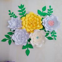Gambar Ready Giant Paper Rose Flower Templates with Tutorial For Wedding Backdrop Baby Nursery Fashion Trade Show With Leaves dari kyeooo undefined 1 Tokopedia