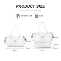 Gambar Expandable Travel Duffle Bag for Women Carry On, Weekender Overnight Shoulder Bag,Gym Tote Bag Wet Pocket Delivery Hospital Bag - Khaki dari FYN KOPER undefined 3 Tokopedia
