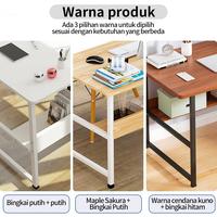 Gambar 120CM Meja Tulis  Meja Kantor Minimalis Meja Belajar Kayu  Meja Kerja Meja Komputer Sederhana MEJA KANTOR BELAJAR KERJA MINIMALIS ESTATIC KAYU TERBARU PREMIUM ESTETIK - Putih(80*37*72) /1L dari Berlinzxy6104 undefined 3 Tokopedia
