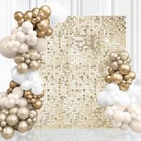 Gambar Panels Glitter Wall Shimmer Wall Backdrop Decor Sparkly Sequin Backdrop for Parties Stage Bridal Shower Graduation Disco Stage dari peueheggw undefined 1 Tokopedia