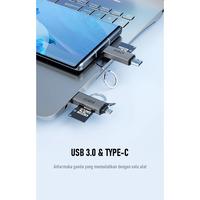 Gambar ROBOT Card Reader CR202S  2 in 1 USB 3.0 Type C Memory Card Adapter Bergaransi Aluminium Case dari Central Comp undefined 4 Tokopedia