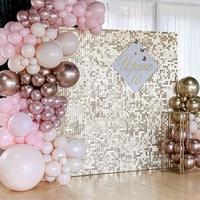 Gambar Panels Glitter Wall Shimmer Wall Backdrop Decor Sparkly Sequin Backdrop for Parties Stage Bridal Shower Graduation Disco Stage dari peueheggw undefined 4 Tokopedia