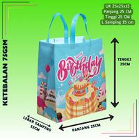 Gambar KANTONG BELANJA KAIN (LUSINAN 12PCS) Tas Spunbond Goodie Bag Laminasi Box Karakter Ulang Tahun Anak Hampers Souvenir 25x25x15cm TAS HAJATAN JINJING TEBAL KOKOH PREMIUM WARNA POLOS 1 LUSIN 12 PCS - 25x25x15 DINO BIRU dari Farellazxy6102 undefined 1 Tokopedia