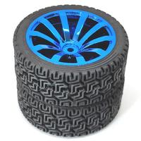 Gambar Roda Robot Smart Car 67mm Blue RC Whell Velg Ban Karet Radial dari ROSH MART undefined 4 Tokopedia