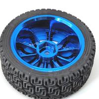 Gambar Roda Robot Smart Car 67mm Blue RC Whell Velg Ban Karet Radial dari ROSH MART undefined 5 Tokopedia