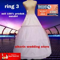Gambar Petikut/petticoat/pengembang gaun pengantin wanita ring 3 dengan plus kain Tile berkualitas diameter 95 CM Rok Pengembang Gaun Wisuda Ujian praktek sekolah dari mael lokom undefined 4 Tokopedia