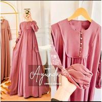 Gambar Big Ramadhan Sale Dress Maxy Ayunda Crinkle Airflow Polos Lengan Bordir Motif Bunga Terbaru // Gamis Ayunda Busana muslim Busui dari mael lokom undefined 4 Tokopedia
