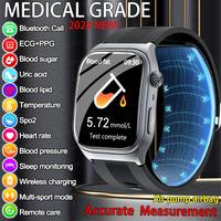 Gambar New Medical Grade Blood Lipids Uric Acid Smart Watch Air Pump Accurate Blood Pressure Airbag Bluetooth Call ECG Health Watches dari sinar store3_NEW undefined 1 Tokopedia