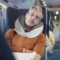 Gambar Deep Blue U-Shaped Pillow Memory Cotton Can Store Slow Rebound Travel Pillows Airplane Neck Protection Portable -1PCS dari Brassbill undefined 4 Tokopedia