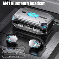 Gambar (IMPORT) M41 Wireless Bluetooth Touch Digital Display In-Ear Sports Metal Texture Mecha Wind Dazzle Colour Light Magnetic Suction dari Alsica Shopping undefined 4 Tokopedia