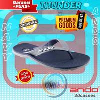 Gambar SANDAL ANDO THUNDER NAVY GREY - ORIGINAL FLIP FLOP SANDAL FOR MEN - Navy Abu, 38 dari Caramel & Co undefined 1 Tokopedia