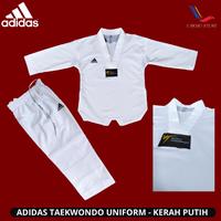 Gambar DOBOK ADIDAS ELITE FIGHTER / UNIFORM TAEKWONDO / ADIDAS KERAH PUTIH dari Sportkitshop undefined 1 Tokopedia