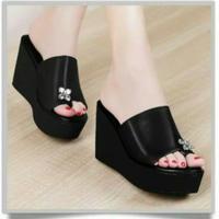 Gambar SEPATU SANDAL WEDGES SANTAI PESTA WANITA MAYUMI HITAM MURAH GROSIR VC dari andirosaadii undefined 4 Tokopedia
