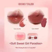 Gambar Gogotales double lip glaze mirror water gloss lipgloss lip nude collor lipstick lipmatte 2 in 1 gogo tales lovely lipstik bentuk earphone / lip cream model headset dari Dede Hilpanisaz undefined 2 Tokopedia