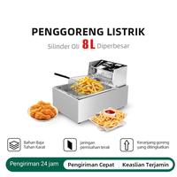 Gambar (Zahwagallery-1) 8L Penggoreng Listrik, Penggorengan Dalam, Multifungsi, Kental, Kapasitas Besar, Ayam Goreng, Kentang Goreng, Tusuk Sate Goreng, Wajan Minyak Tunggal Dan Ganda, Peralatan Komersial - 8L dari Zahwagallery-01 undefined 1 Tokopedia