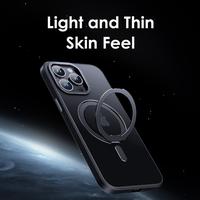 Gambar Magnetic 360°Rotation Stand Phone Case For iphone 11 12 13 14 15 16 Pro Max 16Plus With Ring Holder Frosted Transparent Cover dari Niaga store 1 undefined 3 Tokopedia
