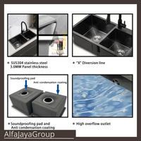 Gambar Bak Cuci Piring Sink Premium Wastafel Dapur Ukuran 82x45 Cm Stainless Hitam Merk MUYA PAKET LENGKAP WASTAFEL SET NINIMALIS ESTETIK SILVER HITAM PREMIUM SIMPEL ELEGAN Bak Cuci Piring Stainless LENGKAP - VARIASI A dari Berlinzxy6104 undefined 3 Tokopedia