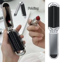 Gambar Foldable Hair Comb Pocket Size Hairbrush With Mirror Anti-Static Scalp Massage Comb Hairdressing Styling Tool Accessories dari Kosuma pedia undefined 4 Tokopedia