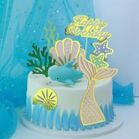 Gambar ISI 8 TOPPER CAKE MERMAID / HIASAN KUE IKAN DUYUNG GLITTER / CAKE TOPPER IKAN DUYUNG dari Grosir risky undefined 3 Tokopedia