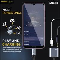 Gambar HIPPO Kabel SPLITTER SAC-01 Type C to DC Aux 3.5mm Audio PD 60W Support Open Mic Fast Charging Converter 2 in 1 USB C iPad Pro Xiaomi Samsung Google Android Iphone 15 16 Original dari ILO Id undefined 5 Tokopedia