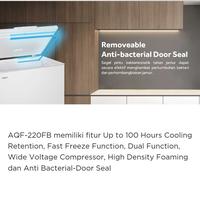 Gambar Chest Freezer AQUA AQF-220FB 200 Liter AQF220FB Freezer Box AQF 220 FB dari Sinar Matahari SM AMIN undefined 2 Tokopedia