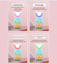 Gambar Berkualitas88- Sikat gigi elektrik anak, Smart Electric Toothbrush U-Shape Automatic dari Xdr stor undefined 2 Tokopedia