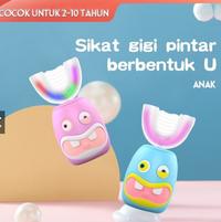 Gambar Berkualitas88- Sikat gigi elektrik anak, Smart Electric Toothbrush U-Shape Automatic dari Xdr stor undefined 1 Tokopedia