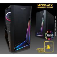 Gambar Casing PC Gaming CPU Armageddon Nimitz N5 Aurora White / Black Micro ATX / Mini ITX Kaca Samping / Tampered Glass Side Casing Gaming Murah dari suti0q undefined 3 Tokopedia