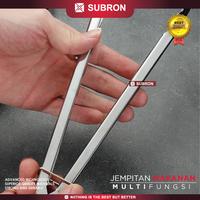 Gambar SUBRON Jepitan Capitan Makanan Kue Roti Multifungsi Panjang Stainless - 14INCH dari SUBRON KITCHENWARE undefined 2 Tokopedia