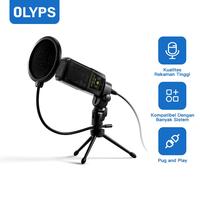 Gambar OLYPS Microphone Condenser Live Karaoke Recording Equipment whth dari debiashop undefined 1 Tokopedia