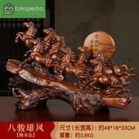 Gambar Patung Hias Pajangan Fengshui Kuda Delapan Kuda Berlari 31*9*19.5cm - S 30*10*20cm dari K-Dunk Jkt Store undefined 5 Tokopedia