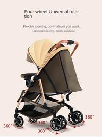 Gambar !TERBARU! Rubber Four-wheel Universal Baby Strollers Can Sit and Lie dari mamur12 undefined 4 Tokopedia