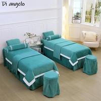 Gambar Custom Size LOGO 4-8pcs Crystal Velvet Bedding Set Beauty Salon Tuina dari GLY KERIA undefined 1 Tokopedia