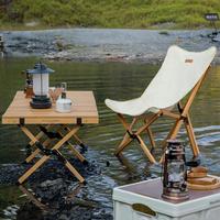 Gambar Foldable Chair Camping Solid Wood with Canvas Outdoor Furniture E dari Muhamad Ramlan Store undefined 2 Tokopedia