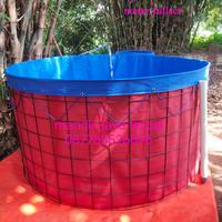 Gambar kolam bundar bioflok diameter 2 meter tinggi rangka 105cm Limited dari elenka_store undefined 2 Tokopedia