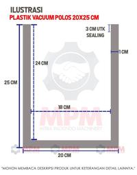 Gambar Plastik Vacuum Bag Sealer Makanan POLOS 20x25 / Kantong Vakum 20x25cm - 20x25cm LCL dari MPMachinery undefined 4 Tokopedia