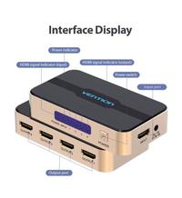 Gambar HDMI Splitter (1 in 4 Out) Full HD 3D 4K HDMI 2.0 Vention [ACCG0] - GOLD dari BORONG KOMPUTER undefined 3 Tokopedia