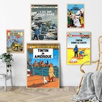 Gambar 1Pc Animation Ttintins Adventure Poster Stickers Art Wall Murals dari Gema Digital undefined 2 Tokopedia