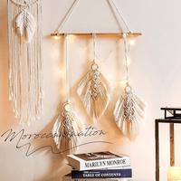 Gambar Macrame Wall Hanging  Boho Home Decor Macrame Dream Catcher Christmas dari DEA STORE89 undefined 2 Tokopedia