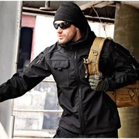 Gambar Shark Skin Tactical Men Jackets Windproof Hooded thicked Jacket A dari Tokonya Rozki undefined 3 Tokopedia
