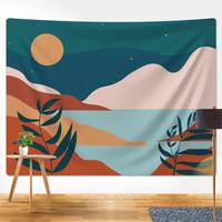 Gambar Nordic mountains home decor tapestry psychedelic scene bohemian wall dari Heath Store undefined 4 Tokopedia