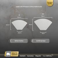Gambar Hario V60 Pegasus Coffee Paper Filter Flat Bottom Original - PEF-02-100W dari Northsider Coffee Shop undefined 2 Tokopedia