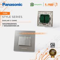 Gambar PANASONIC Saklar Ganda atau Double Silver Glow In The Dark dari Electricalmart ID undefined 1 Tokopedia