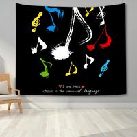 Gambar Music Note Piano Pattern Tapestry Home Decor Tapestry Living Room dari SHIVA MARKET undefined 5 Tokopedia